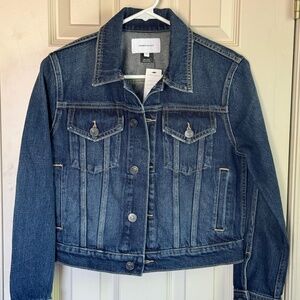 Current/Elliott Cropped Fitted Denim Jacket - The Baby Trucker - NWT - Small